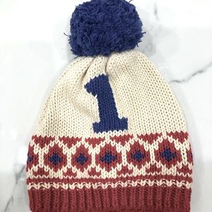 Knit snow hat with Pom Pom